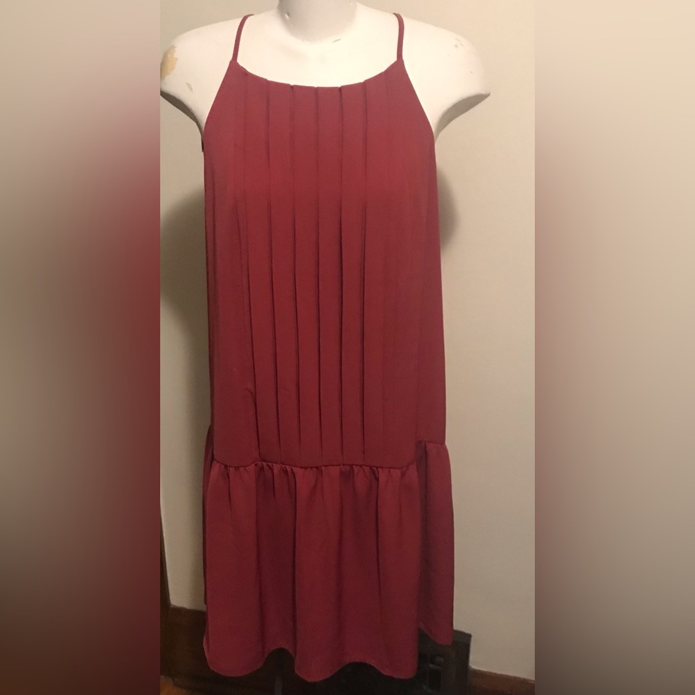LOFT Cranberry Cocktail Dress - Size Medium